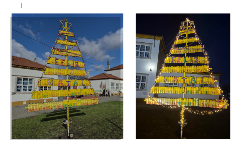 “Árvore de Natal Amarela – O Sabor da Sustentabilidade, Dia e Noite”