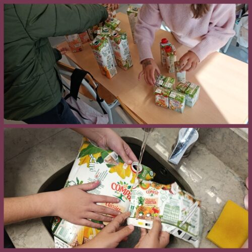 Separação e higienização dos pacotes da Compal.