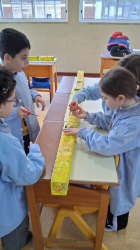 Realização das várias camadas da árvore para depois a montar.