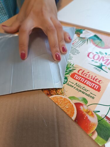 Molde da base da árvore (cartão, embalagens Tetra Pak da Compal)