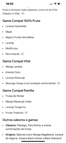 Antes de elaborarmos a nossa árvore fomos fazer pesquisas sobre a imensa variedade de sumos da Compal e da sua importância para o nosso organismo