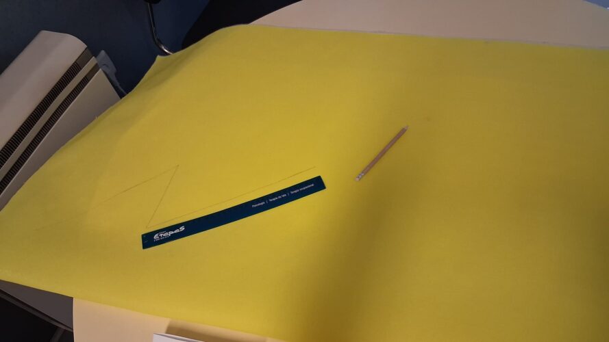 Desenho e corte da árvore amarela - Compal da E. B. Vale de S. Martinho