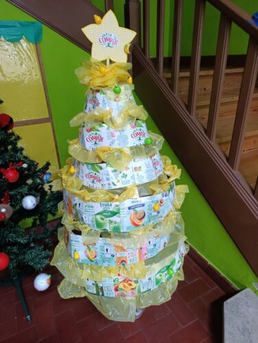 Árvore na entrada do edifício escolar EB de Maceira - Torres Vedras.