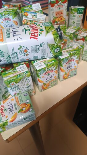 Pintura das embalagens.