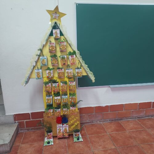 Árvore aromática no espaço escolar.