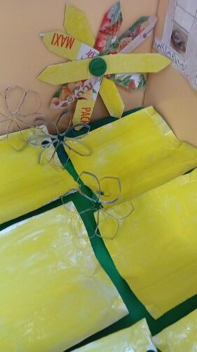 Conclusão da fase inicial: secagem das embalagens utilizadas e respetiva montagem.