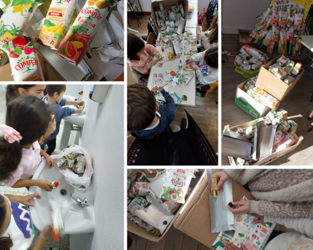 Seleção, recolha, limpeza e preparação de embalagens da Compal.