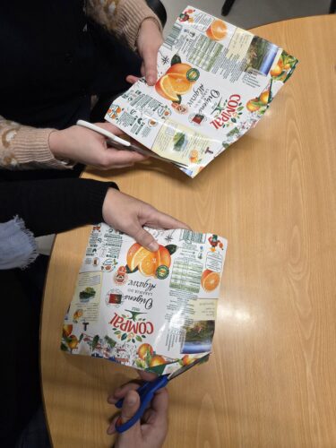 Recorte das embalagens da Compal