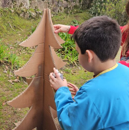 Pintura da estrutura com tinta amarela.