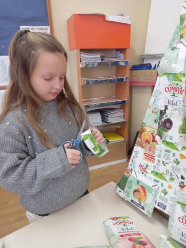 Recorte das embalagens.