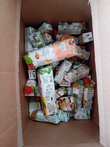 Recolha de embalagens.