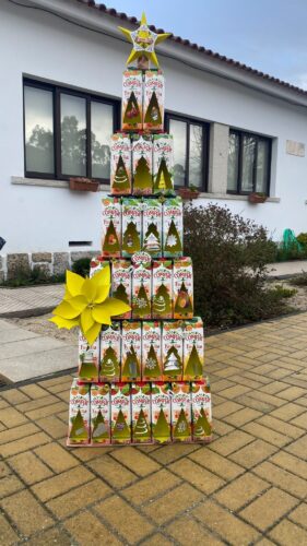Embalagens que ganham vida<br/>No nosso trabalho final podemos ver que transformamos embalagens Tetra Pak da marca Compal numa árvore cheia de cor, criatividade e vida, visível a toda a comunidade educativa.