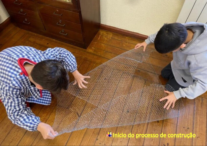 Recorte da rede para formar o cone