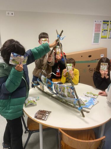 Processo de aplicação das embalagens na estrutura