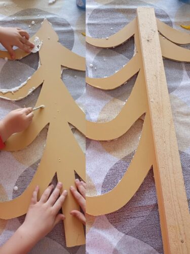 Elaboração do molde e estrutura de suporte à Árvore.