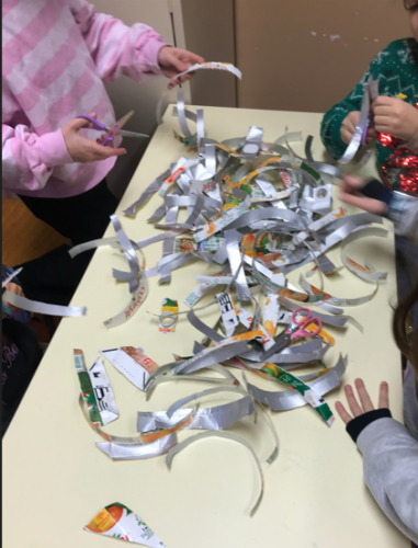 Recorte dos pacotes em tiras