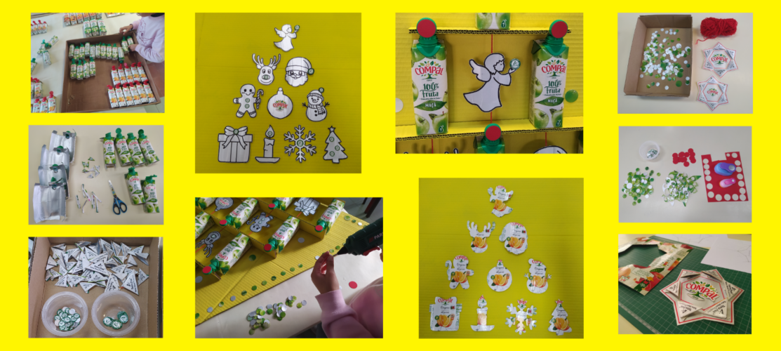 Uso das embalagens Compal + Símbolos Tetra Pak e Compal