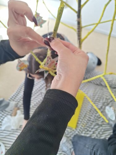 Decoração da árvore.