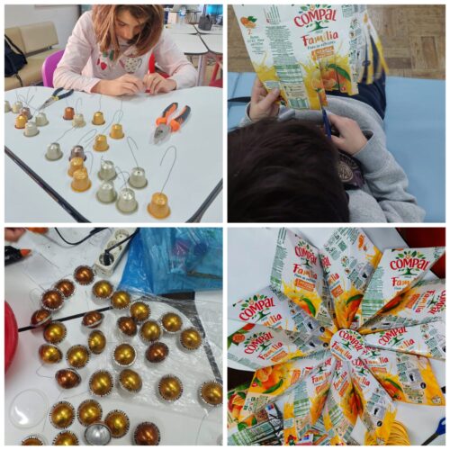 Construção dos enfeites da árvore