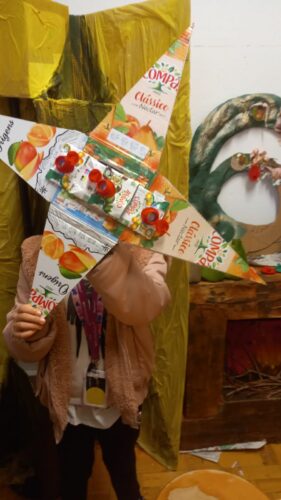 construção da estrela de topo.