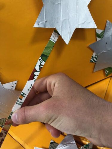 Elaboração de estrelas de Natal
