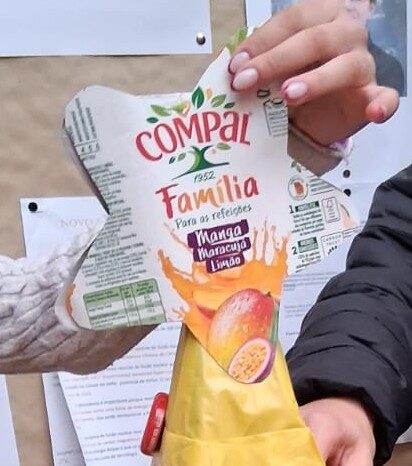 Símbolo da Compal e Tetra Pak na Estrela da árvore.