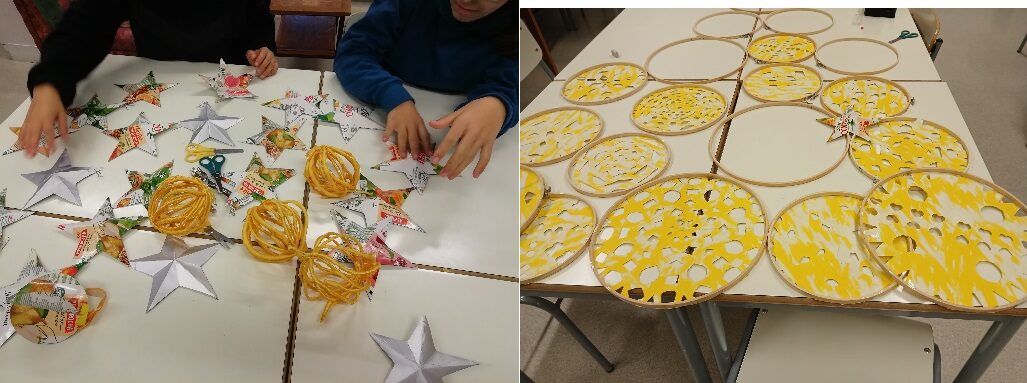 1- Processo de construção da nossa ÁRVORE AMARELA