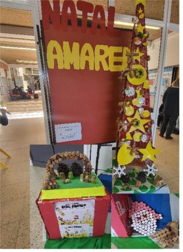 Natal Amarelo vivido na ESPAB. O átrio cheio de vida, cor e alegria.