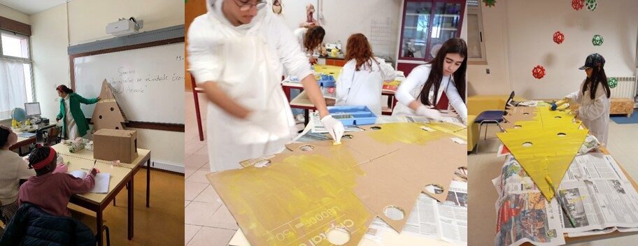 Preparação da árvore de Natal