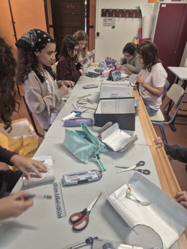 Construção das bolas a partir de embalagens da compal